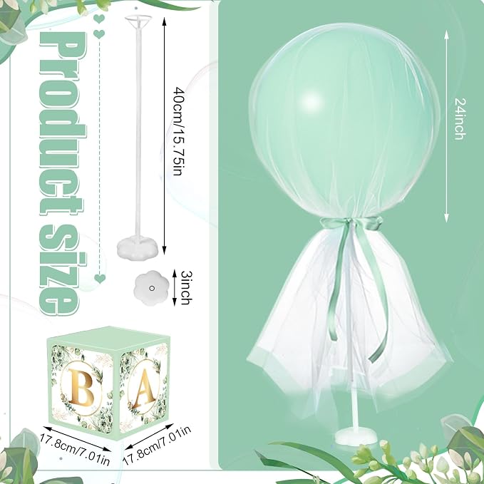 4 Set Sage Green Tulle Tutu Balloon - Image 5