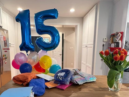 Navy Blue 15 Balloon - Image 4