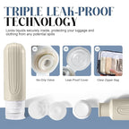 Travel Bottles for Toiletries, 3oz TSA Approved Travel Size Toiletries, Silicone Leak-Proof Refillable Containers, Squeezable Liquid Essentials Bottles W/Clear Bag (CREAM)