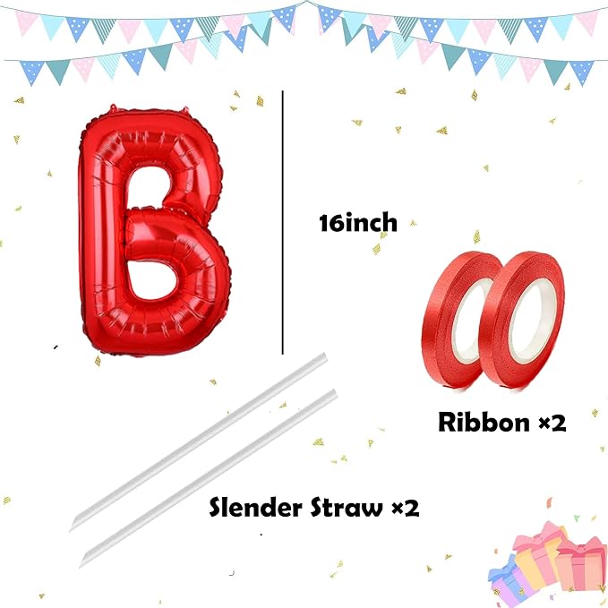 Letter Balloons 16 Inch Mylar Foil Alphabet Letter A-Z Balloons Set - Image 3