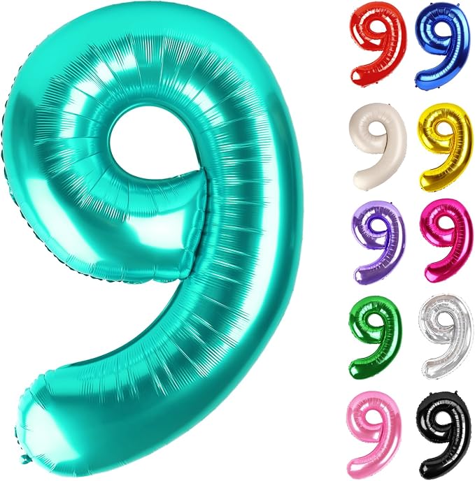 Nile Blue Number 9 Balloon 40 Inch by IWERP