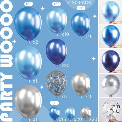 PartyWoo Blue Shades Balloon Garland Kit, Party Decorations - Image 2