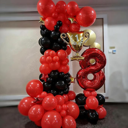 Lukiituke Red and Black Balloon Arch Kit, BBQ Casino, New Year Decorations - Image 8