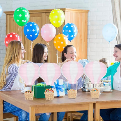 Meooeck 14 Sets Hot Air Balloon Tables Centerpieces, 11.8'' Paper Lantern Party - Image 6