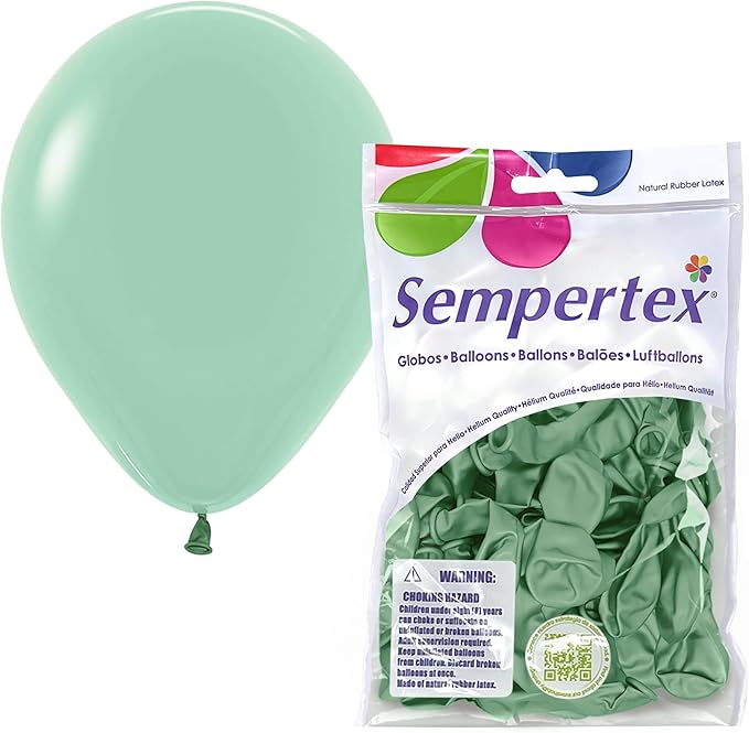 Sempertex Pastel Dusk Green Tea Balloons, 5 Inch, Graduation, Baby Shower by Sempertex