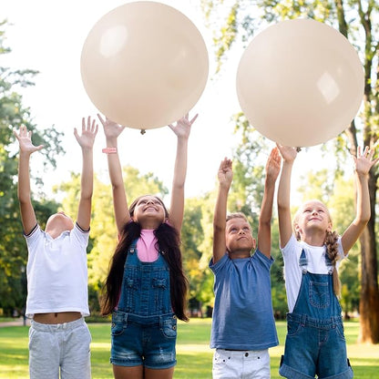 24 Pack Big White Sand Balloons, 18 Inch Large Cream White Beige Balloons Jumbo - Image 4