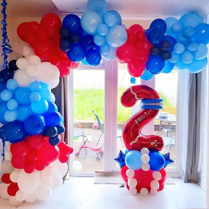 Red White and Blue Balloons 60pcs, 4th of July Patriotic Balloons Red Dark - Image 6