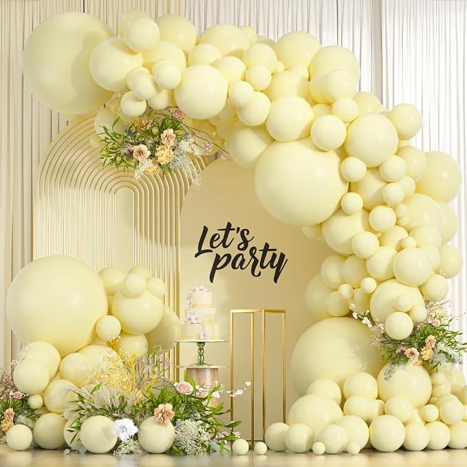 Pastel Yellow Balloons, Bee Theme Birthday, Gender Reveal by ZizasAry