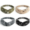 Elastic Knotted Headbands for Women Cloth Head Hair Bands for Women's Hair Non Slip Boho Wrap Twisted Hair Accessories