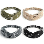 Elastic Knotted Headbands for Women Cloth Head Hair Bands for Women's Hair Non Slip Boho Wrap Twisted Hair Accessories