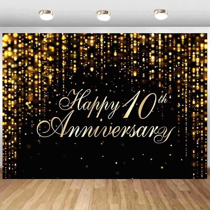 Happy 10th Anniversary Backdrop - Image 5