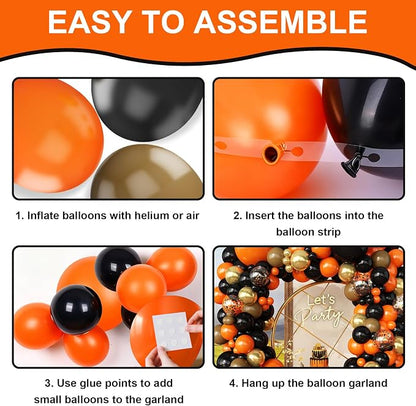 Black Orange Arch Kit Garland - Image 9