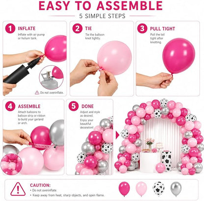 Hot Pink Silver Cow Balloons Disco Cowgirl Birthday Last Rodeo Party Decor | - Image 7