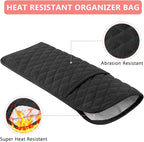 Heat Resistant Hair Tools Organizer Bag Portable Travel Storage Cover Pouch for Hair Straighteners, Curling Irons, Flat Irons and Hot Styling Tools(13.8" x 5.5")