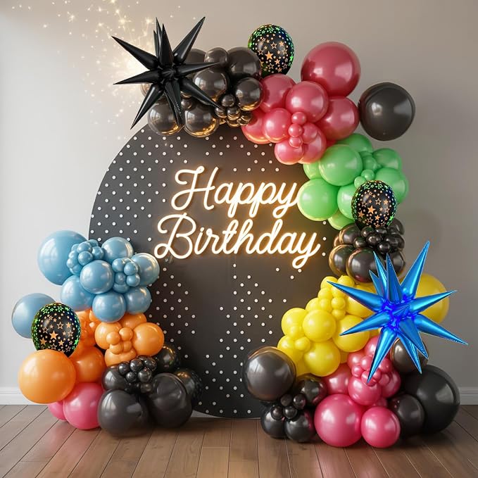 Neon Balloons, 12 Inch Colorful Balloons - Image 3