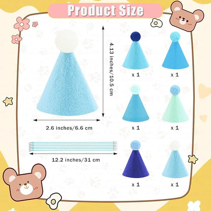 CANREVEL Mini Party Hats for Stuffed Animals Headwear, Birthday Hats - Image 3