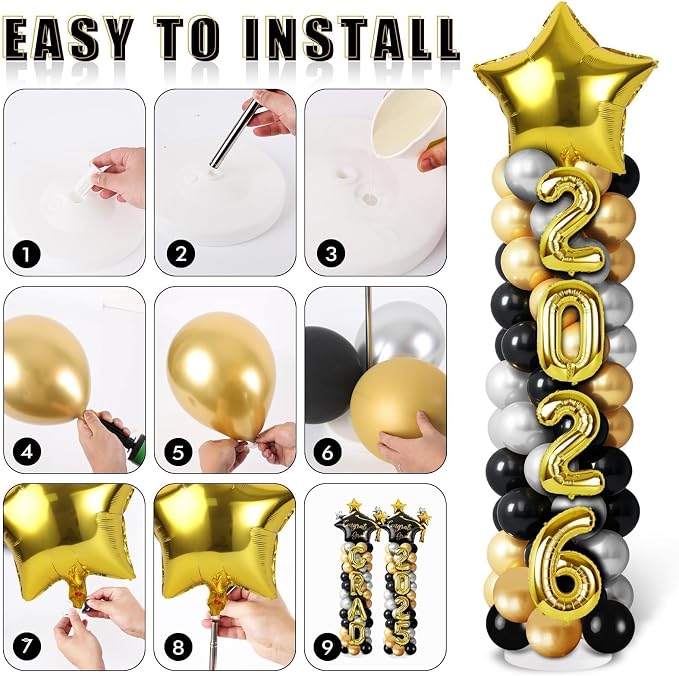2 Sets Graduation Balloon Column Stand Kits - Image 5