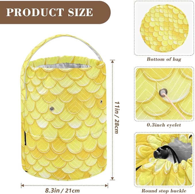 Yarn Bag Small Crochet Bag Drawstring Yarn Storage Organizer Knitting Project - Image 3