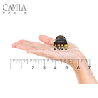 Camila Paris NV36 French Hair Clip for Women, Set of 2 Small Tortoise Girls Hair Claw Clips Fashion Durable Hair Accessories for Women, Luxury Ladies Strong Hold No Slip Grip Clamp, Made in France