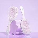 Nature Spell FlexiFlow Detangling Hair Brush, Flexible Strands for Gentle Brushing, Eliminates Knots & Reduces Breakage, Suitable for All Hair Types, Purple