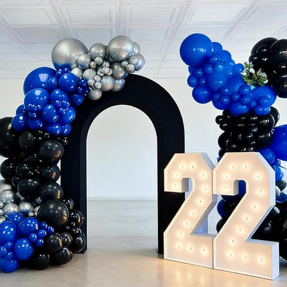 110pcs Black and Blue Balloons Garland Arch Kit, 18/12/10/5 Inch Balloons | - Image 5