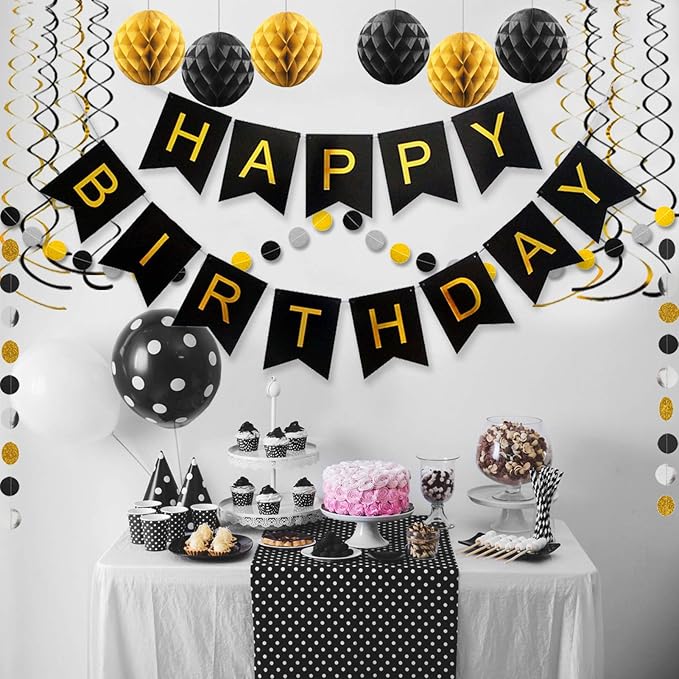 Black Birthday Decorations - Image 5