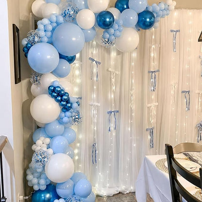 Blue Balloons Arch Kit for Baby Shower Birthday Party Decorations | 140Pcs - Image 2