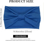 Olbye Wide Headbands Women Knotted Turban Headband Elastic Non Slip Hairbands Yoga Workout Head Wraps Running Sweatbands Boho Head Bands Fashion Hair Accessories for Women Pack of 6