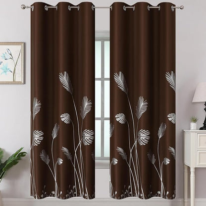 Brown Blackout Curtains for Living Room 72 Inch Length 2 Panels Set, Room by ESTELARTEXTILER
