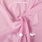 NTBAY Zippered Satin Pillow Cases for Hair and Skin, Luxury Standard Hidden Zipper Pillowcases Set of 2, 20x26 Inches, Light Pink