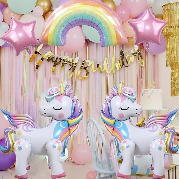 5 Pcs Self Standing Unicorn Balloons - Image 6