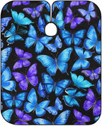 Extra Long Haircut Barber Cape Cover, Hairdressing Apron Blue Butterflies Hairdressing Gown Cover for Hair Cutting