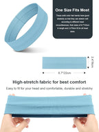 DRESHOW 8 Pack Sports Headbands for Women Non-Slip Stretchy Fashion HairBand Curly Hair Headband Soft Hair Accessories for Daily Wear Workout Yoga Running