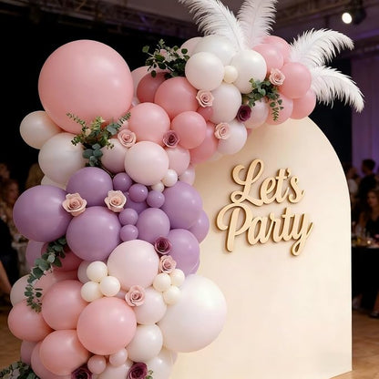 Pink Purple White Balloon Garland Arch Kit 143Pcs Lavender Light Pastel Purple - Image 6