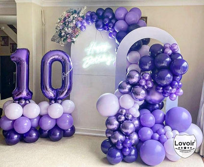 Purple 17 Number Balloons, 40 Inch Giant Number 17 Balloons Foil Mylar Helium - Image 6