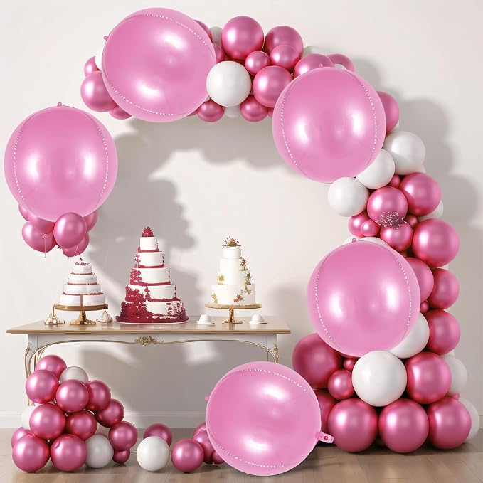 AIQINHU Metallic Pink Balloons, Bridal Shower, Valentine's Day & Anniversary - Image 4