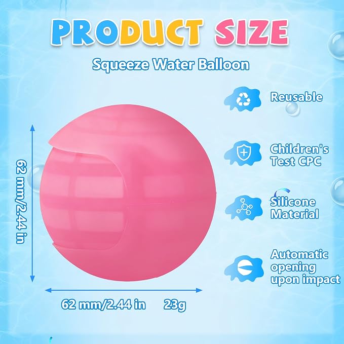 12 Pack Reusable Water Balloons - Image 3