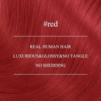 YoungSee Nano Hair Extensions Human Hair Red 18 Inch Nano Extensions Human Hair Colored Nano Ring Hair Extensis Red Nanobeads Hair Extensions Softness Cold Fusion for Festive Gatherings 25g 25s