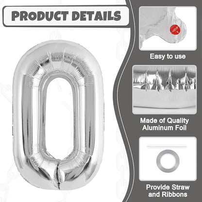 24 Pcs Silver Chain Balloons, Giant Chain Balloons Garland, 16 inch Foil Chain - Image 5