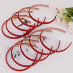 Wecoe Red Narrow Satin Headbands, 10pcs Non Slip Fashion Hair Bands for Women' Hair - Holiday & DIY Accessories