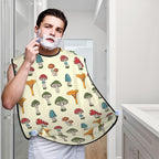 Beard Grooming Cape, Waterproof Hair Catcher for Shaving Trimming, Non-Stick Bib Apron Gifts for Dad Men, Female Ladies Legs Various Mushrooms Shave Bib