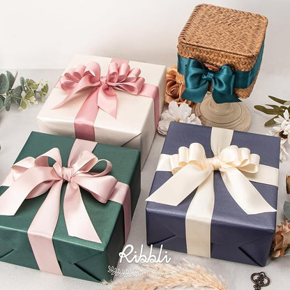 Ribbli Rose Gold Double Faced Satin Ribbon, 1-1/2” x Continuous 25 Yards - Image 4