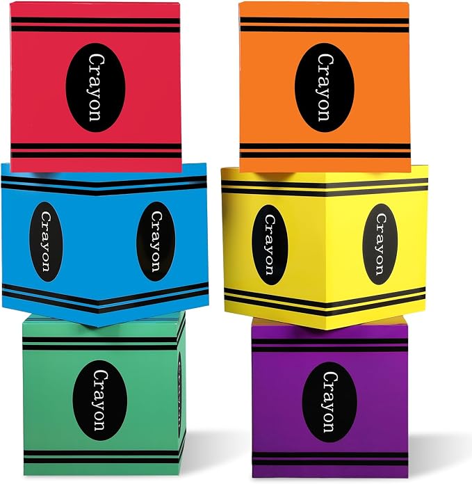 Kolldenn 6 Pcs Back to School Decorations Crayon Balloon Boxes, First Day of by Unknown