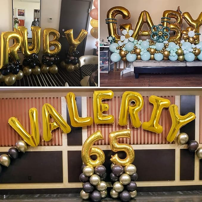 TONIFUL 40 Inch Large Gold Letter K Foil Balloons Alphabet Balloons | Giant - Image 6