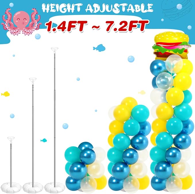 Hungdao 2 Sets Sponge Balloon Column Stand Kit - Image 6