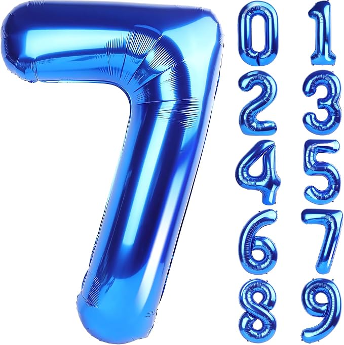 Number Balloons Navy Blue Balloons by United-UnicornsParty