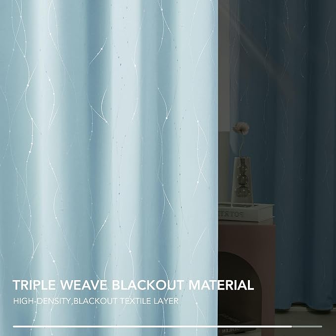 Deconovo Living Room Curtains 95 Inches Long, Thermal Insulated, Room Darkening - Image 5