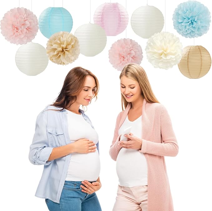 Light-Blue Pink Champagne Gender-Reveal Party-Decorations - Image 3