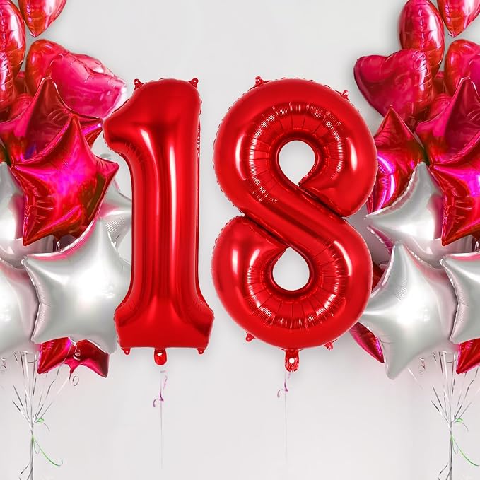 Red Number 1 Balloon 40 Inch, Big Large Foil Helium Number Balloons, Jumbo - Image 4