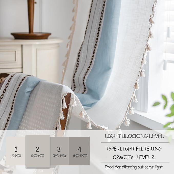 Sutuo Home Boho Curtains 84 inch - Image 3